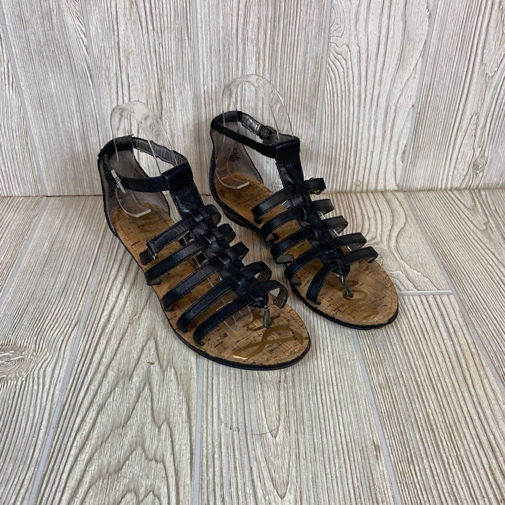 Sam Edelman Gladiator Caged Sandal Black‎ Women's 7.5M